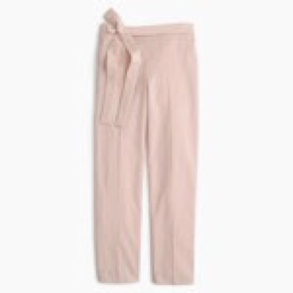 J Crews Tie-Front Pant in Lightweight Bi-stretch Wool